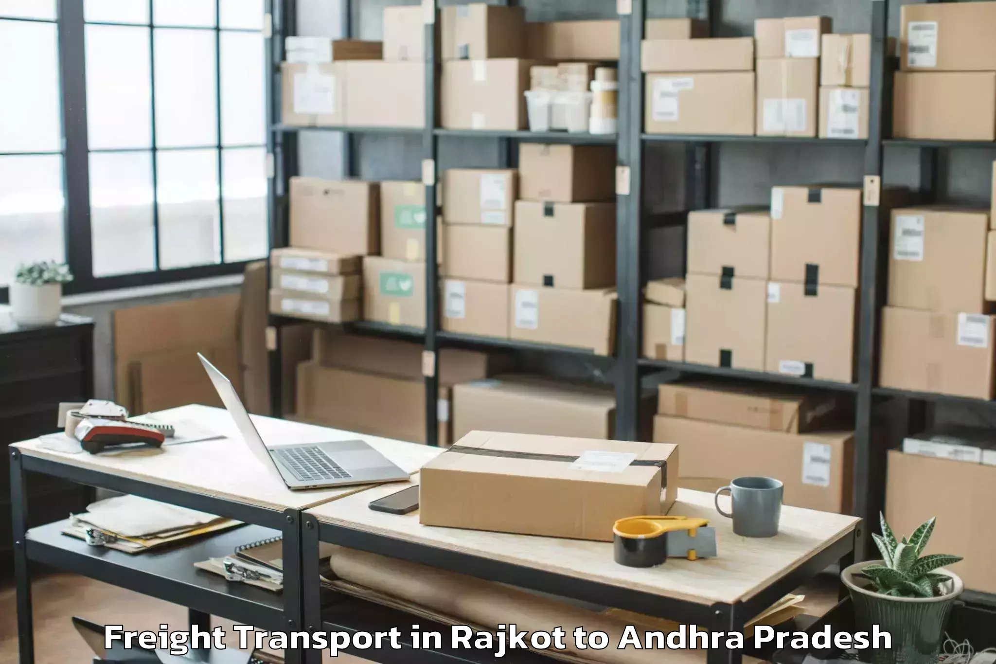 Easy Rajkot to Kanchikacherla Freight Transport Booking